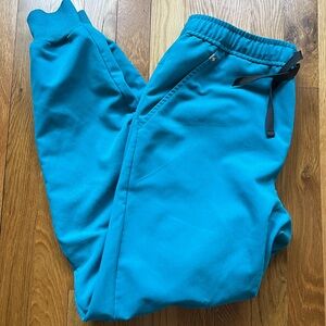 FIGS Tansen Jogger Scrubs Pants Medium Blue Green Teal Technical Collection